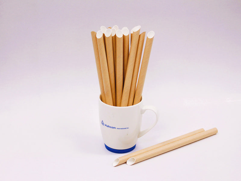 Bubble Tea Paper Straws | Unwrapped | 100% Biodegradable | 12mm x 8.5" | MADE IN CANADA